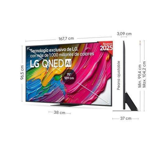TV LG QNED 75QNED81A6A 75" 4K UltraHD 60Hz Smart TV WebOS HDR10 Pro