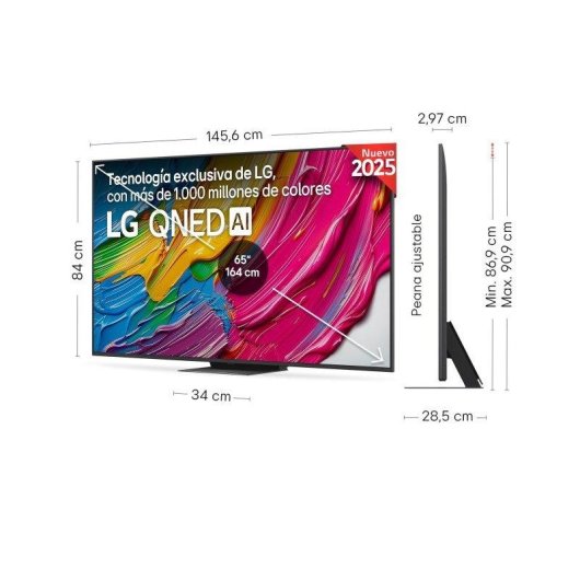 TV LG QNED 65QNED81A6A 65" 4K UltraHD 60Hz Smart TV WebOS HDR10 Pro