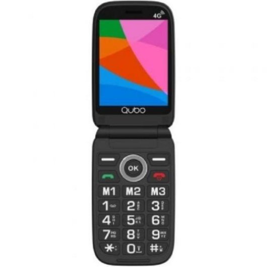 Telefono Qubo X-D340CB 4G Doppio Schermo SOS Bluetooth Nero
