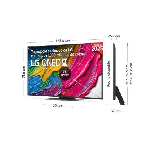 TV LG QNED 55QNED81A6A 55" 4K UltraHD 60Hz Smart TV WebOS HDR10 Pro VRR IA Gaming