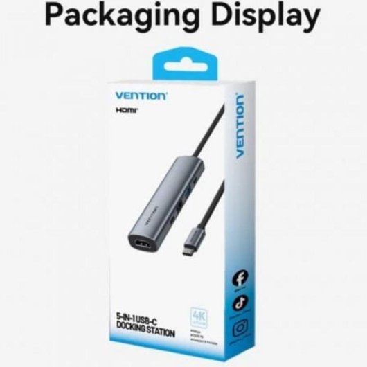 Hub Vention 5 Ports 5 Gbps Modell TGL HDMI 4K PD 100W