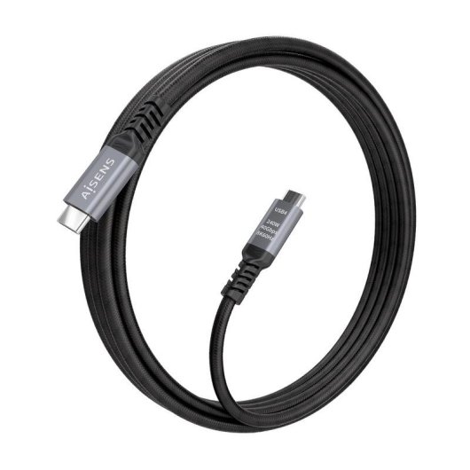 Kabel Aisens USB4 Gen3x2 40Gbps 8K 240W USB-C 2m Schwarz