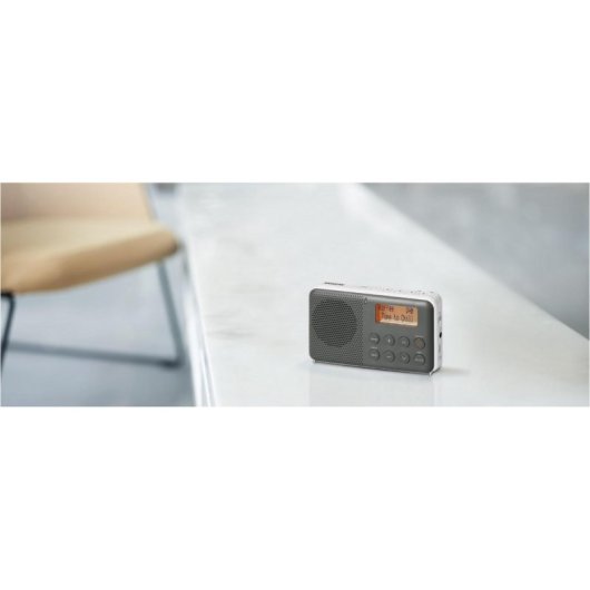 Radio SANGEAN DPR-64 Portátil DAB+ FM LCD Cinza Branco
