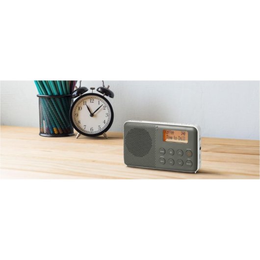 Radio SANGEAN DPR-64 Portátil DAB+ FM LCD Cinza Branco