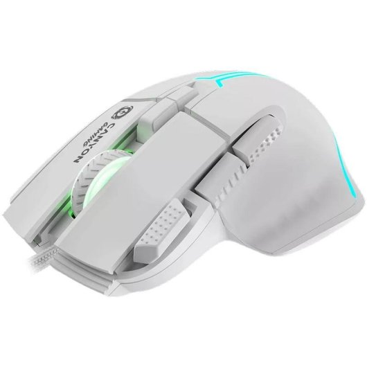 Ratón CANYON Fortnax GM-636 USB Type-A 20000DPI Bianco RGB 9 Tasti
