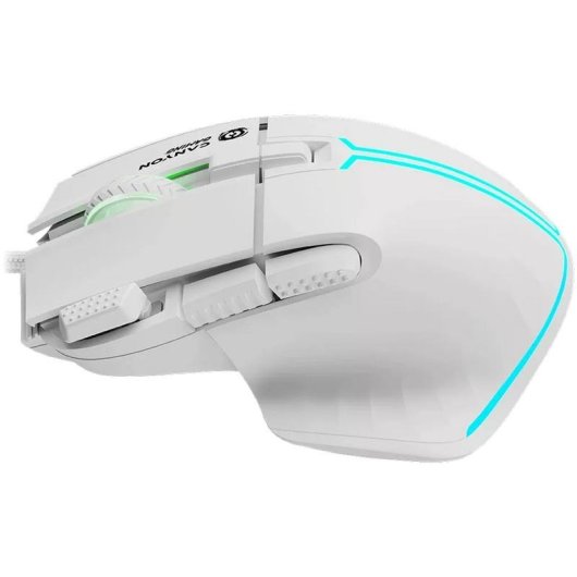Ratón CANYON Fortnax GM-636 USB Type-A 20000DPI Bianco RGB 9 Tasti