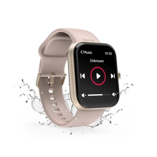 HAMA 5000 Bluetooth 47mm TFT Ouro rosa Pulseira Rosa M IP68 SpO2 Pulsómetro