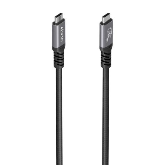 Cable Aisens USB4 Gen3x2 40Gbps 240W 0,5m USB-C Noir