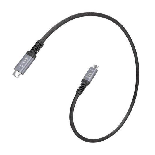 Cable Aisens USB4 Gen3x2 40Gbps 240W 0,5m USB-C Noir