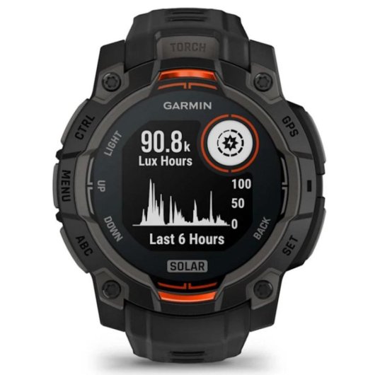 Garmin Instinct 3 Solar Bluetooth GPS 45mm MIP Schwarz Unisex Wasserdicht 10ATM SpO2 Puls