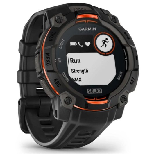 Garmin Instinct 3 Solar Bluetooth GPS 45mm MIP Schwarz Unisex Wasserdicht 10ATM SpO2 Puls