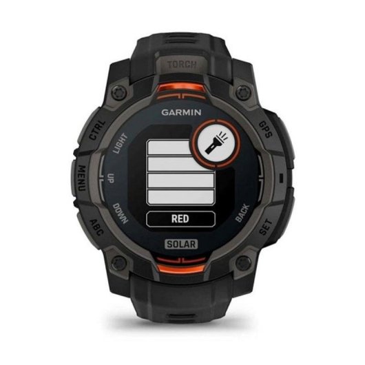 Garmin Instinct 3 Solar Bluetooth GPS 45mm MIP Schwarz Unisex Wasserdicht 10ATM SpO2 Puls