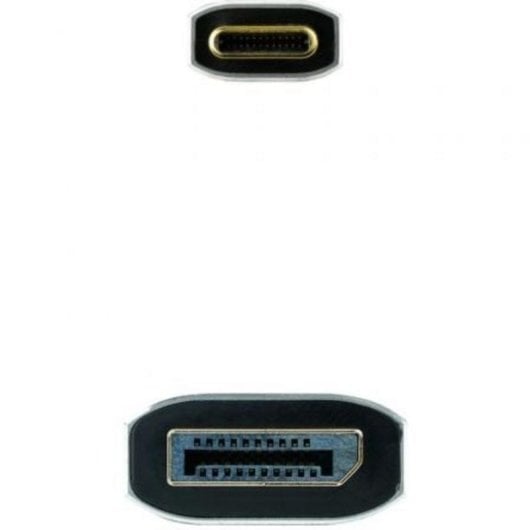 Adattatore Nanocable 10.15.5022 USB-C DisplayPort 8K 2m Alluminio Nero