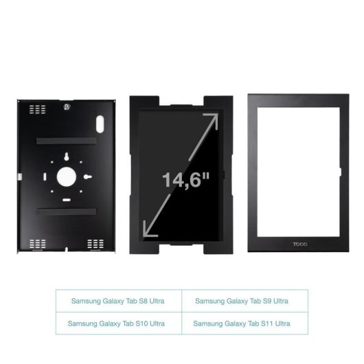 Marco Antirrobo TooQ para Tablets 14.6" Compatible con Samsung