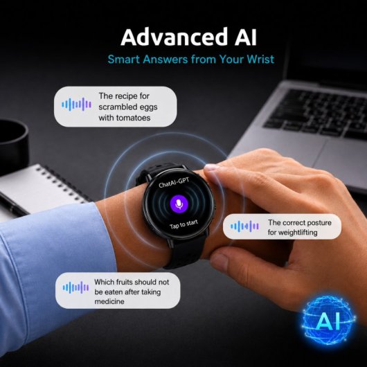 Nilait Watch Nova Pro Smartwatch AMOLED 1.43" GPS Integrado IA Llamadas Bluetooth IP68 (Negro)