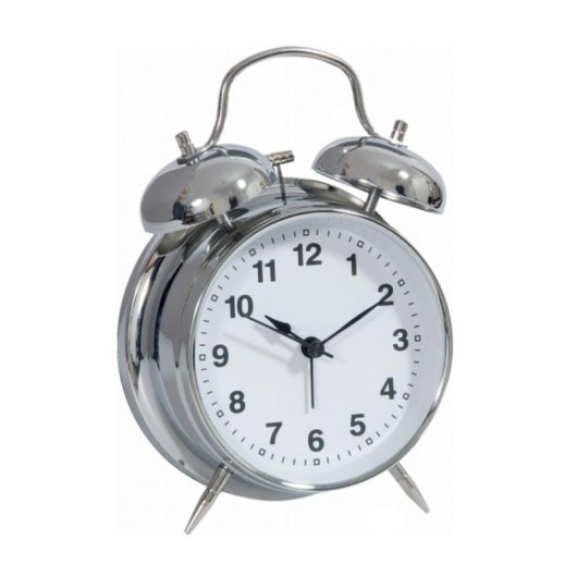 Despertador Technoline 01844 Analógico Aço Inoxidável Bateria AA