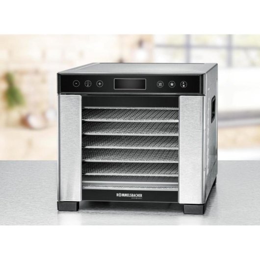 Deshydrateur Rommelsbacher DA 650 600W 7 plateaux acier inoxydable noir