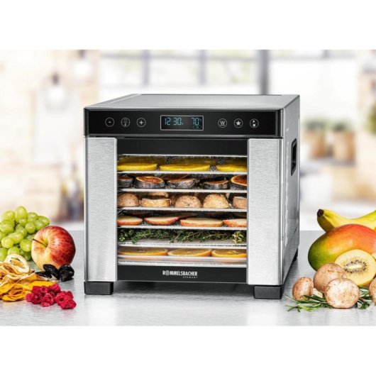 Deshydrateur Rommelsbacher DA 650 600W 7 plateaux acier inoxydable noir