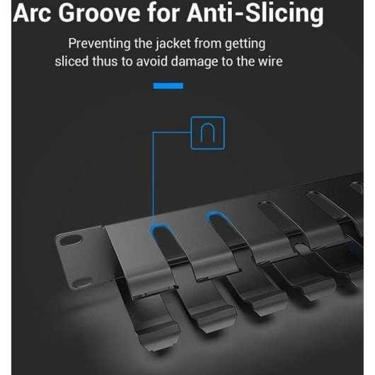 Organizador de Cables Vention KHAB0 24 Puertos Ethernet Negro