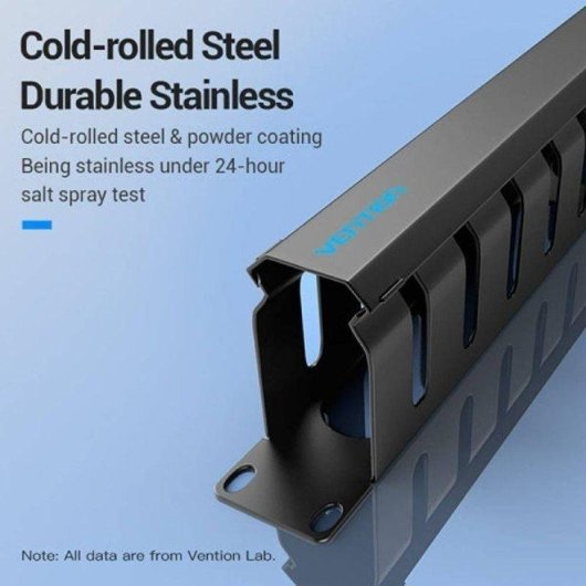 Organizador de Cables Vention KHAB0 24 Puertos Ethernet Negro