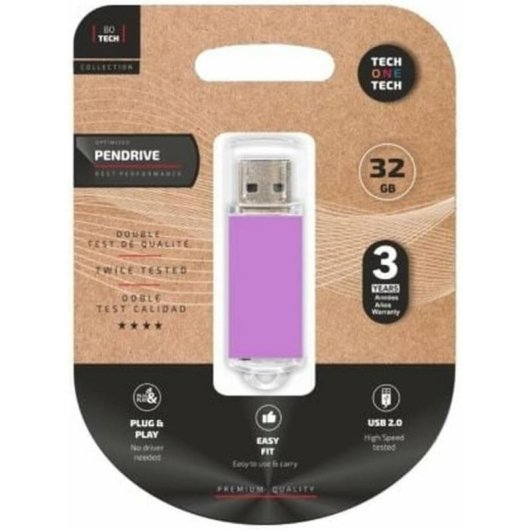 Clé USB Tech One Tech TEC3009-32 32GB Multicolore Compacte