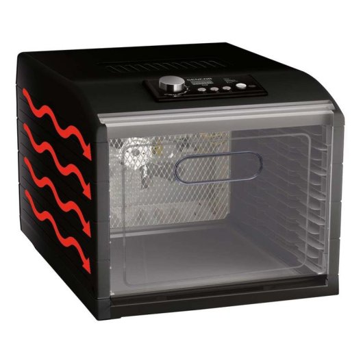 Deshydrateur Sencor SFD 6600BK Noir LCD 500W 12 plateaux