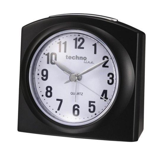 Wecker Technoline GENEVA-L Analog Schwarz Kompakt Beleuchtet