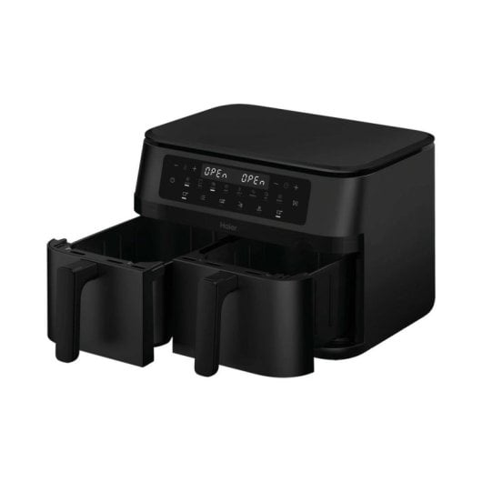 Freidora de Aire Haier HAF3AD 011 11,5L 1400W Doble Cajón Táctil Negra