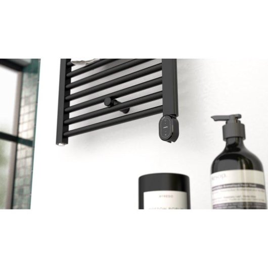 Toallero Eléctrico Rointe Elba Oval 500W 19 Barras Wifi Negro Mate