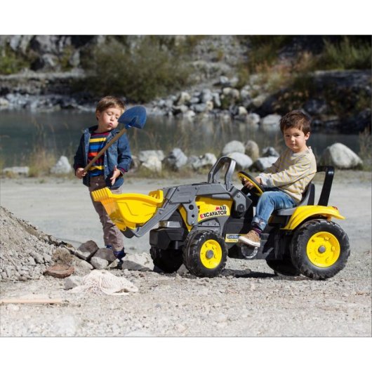 Escavadora Infantil Peg Perego Maxi Excavator 4 rodas pedal 2 anos