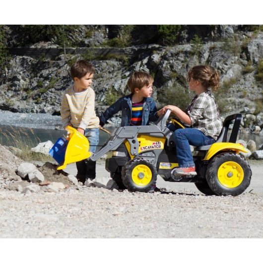 Escavadora Infantil Peg Perego Maxi Excavator 4 rodas pedal 2 anos
