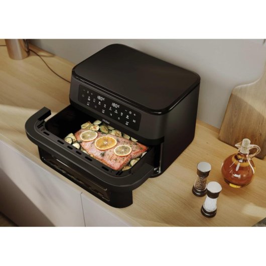 Friteuse sans Huile Haier HAF3ADW 011 11,5L 1500W Double Tiroir Contrôle Tactile