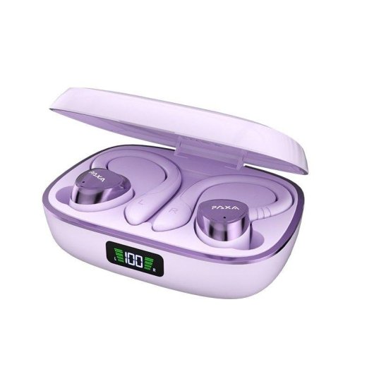 Auriculares Genérica Paxa-spacex3 inalámbricos Bluetooth con gancho de oreja y batería morada