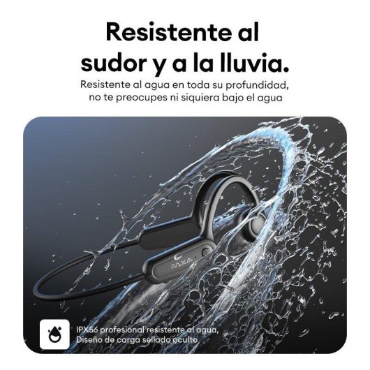 Auriculares Genérica Paxa-S01 inalámbricos Bluetooth 5.4 conducción ósea IPX8 negros
