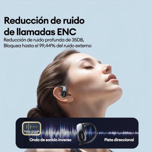 Auriculares Genérica Paxa inalámbricos Bluetooth 5.4 con Cancelación de Ruido 35 dB y Pantalla Táctil
