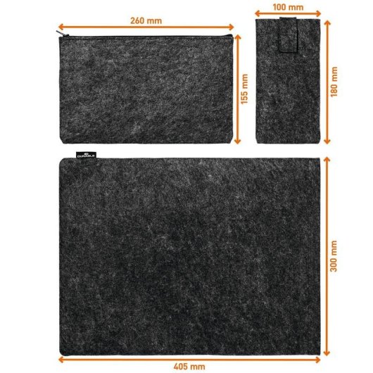 Funda Durable para Portátil 16.4" con 2 Bolsillos Antracita