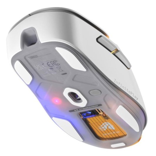 Ratón GLORIOUS Model D3 Wireless Bluetooth RF 30000DPI Weiss RGB 6 Tasten