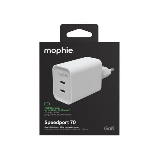 Cargador de pared Mophie Speedport 70 GaN 70W USB-C