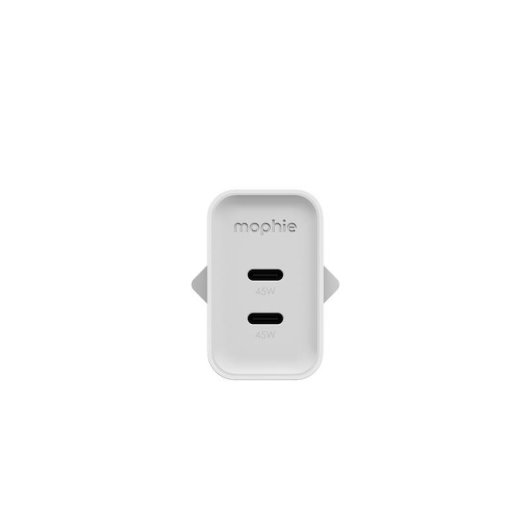 Carregador Mophie Speedport 45 45W GaN USB-C Duplo Branco