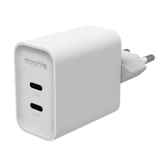 Carregador Mophie Speedport 45 45W GaN USB-C Duplo Branco