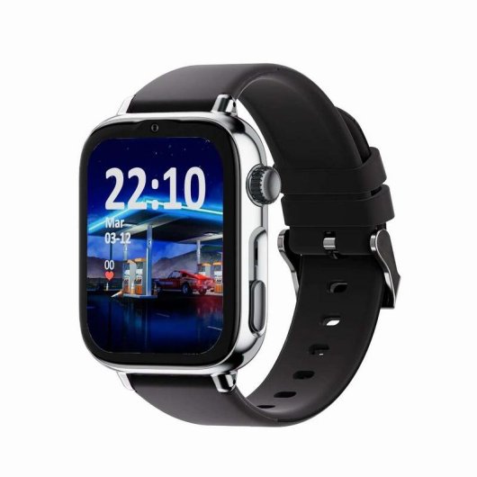 SaveFamily SaveWatch Plus 2 4G GPS 50mm AMOLED Prata Pulseira Preta M IP68 Pulsómetro SOS