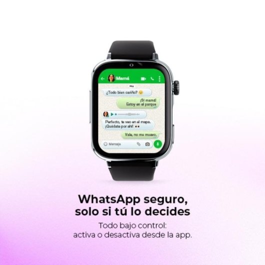 SaveFamily SaveWatch Plus 2 4G GPS 1,85" AMOLED Plata Correa Púrpura IP68 Pulsómetro SOS