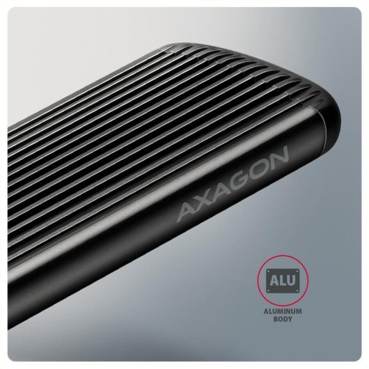 Externe Box Axagon EEM2-SC M.2 Aluminium Grau Schwarz USB-C 10 Gbit/s