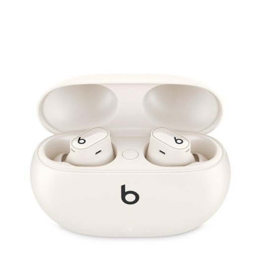 Kopfhörer Apple Beats Studio Buds + kabellos Bluetooth mit Aktiver Geräuschunterdrückung, Dolby Atmos, Mikrofon, IPX4, Elfenbein
