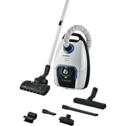 Aspirador com Saco Bosch BGL8SIL1L 800W HEPA Multiciclónico 5L Preto Branco