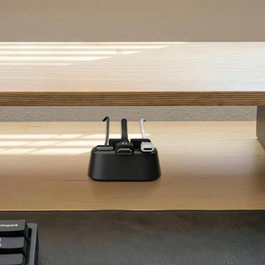 Soporte para cables Spigen LD103 Negro autoadhesivo para escritorio