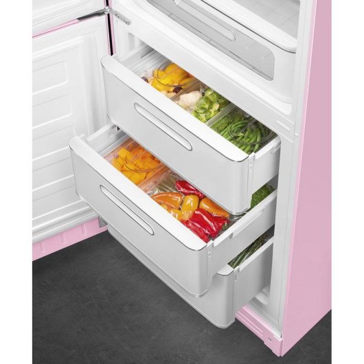 Frigorífico Combi Smeg FAB32LPK6 Total No Frost 196cm 331L C Rosa