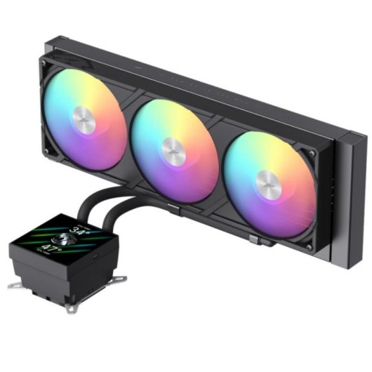 Refrigeración Líquida GameMax Glacier 360 LCD 395mm 3 Ventiladores LED Multicolor