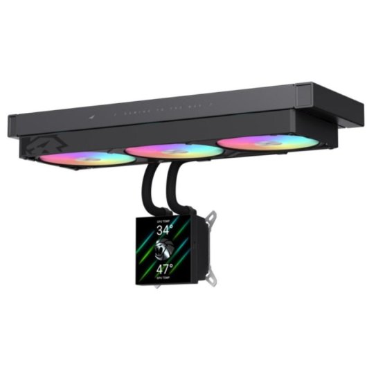 Refrigeración Líquida GameMax Glacier 360 LCD 395mm 3 Ventiladores LED Multicolor