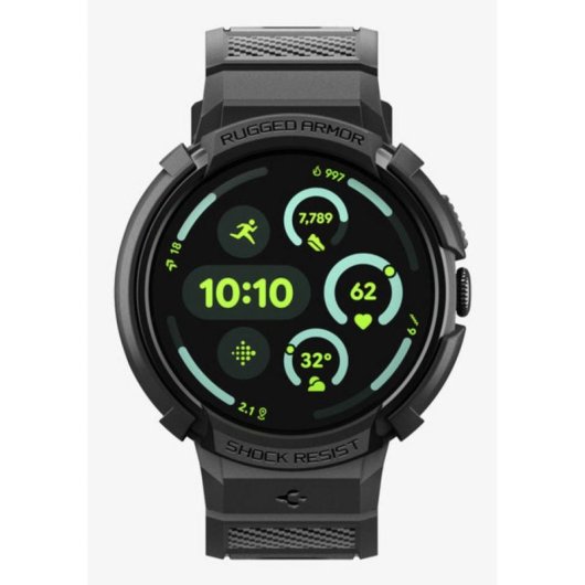 Funda Spigen Pixel Watch 4 45mm Preto TPU Resistente a Quedas